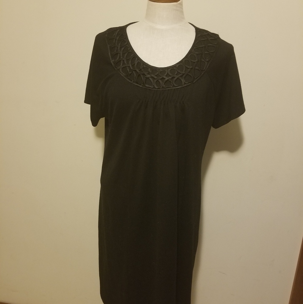 Ashley Stewart Knee Length Black Dress